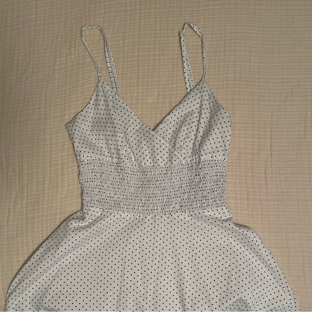 Copper Key Y2K White Polka Dot Dress